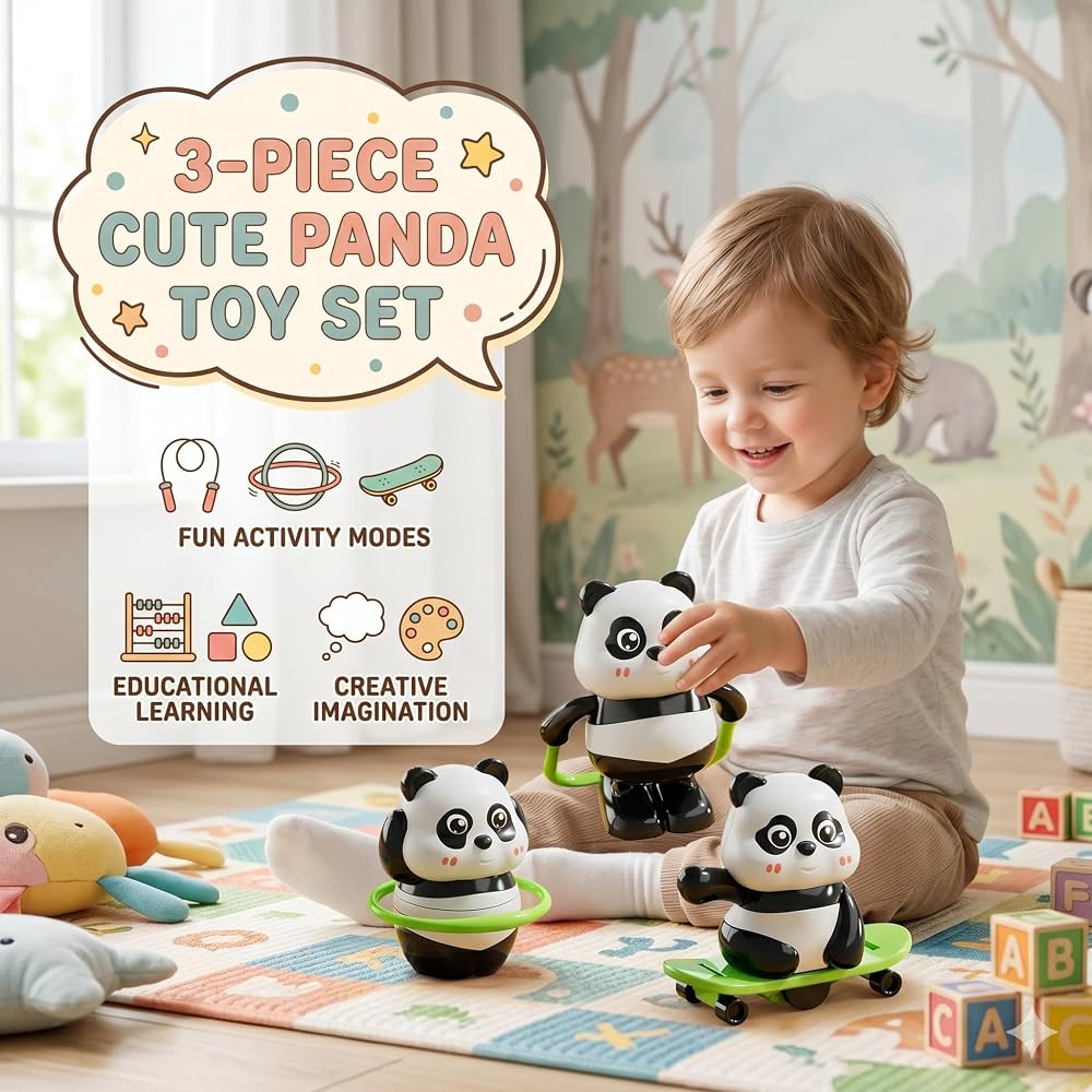 Panda Toys - Pack of 3