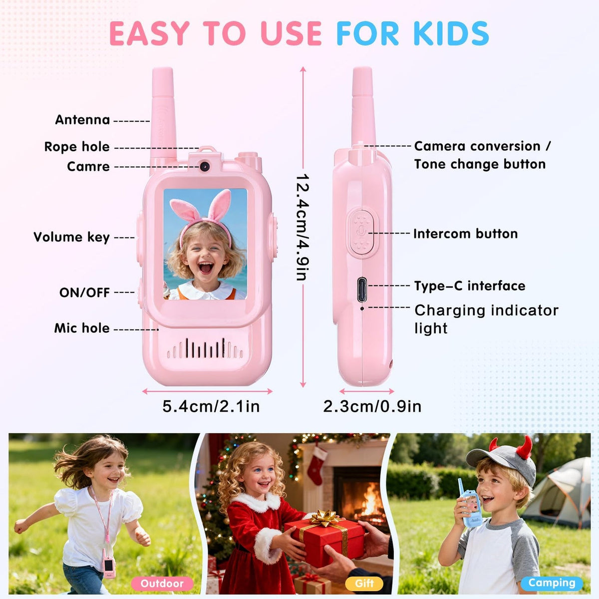 Kids Walkie Talkie - Set of 2