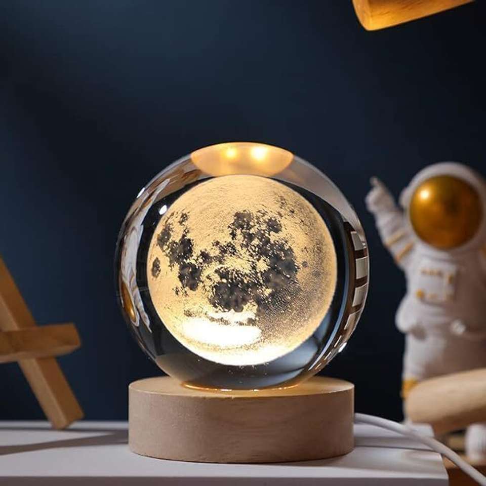 3D Crystal Ball (Moon) - Best For Home Decore