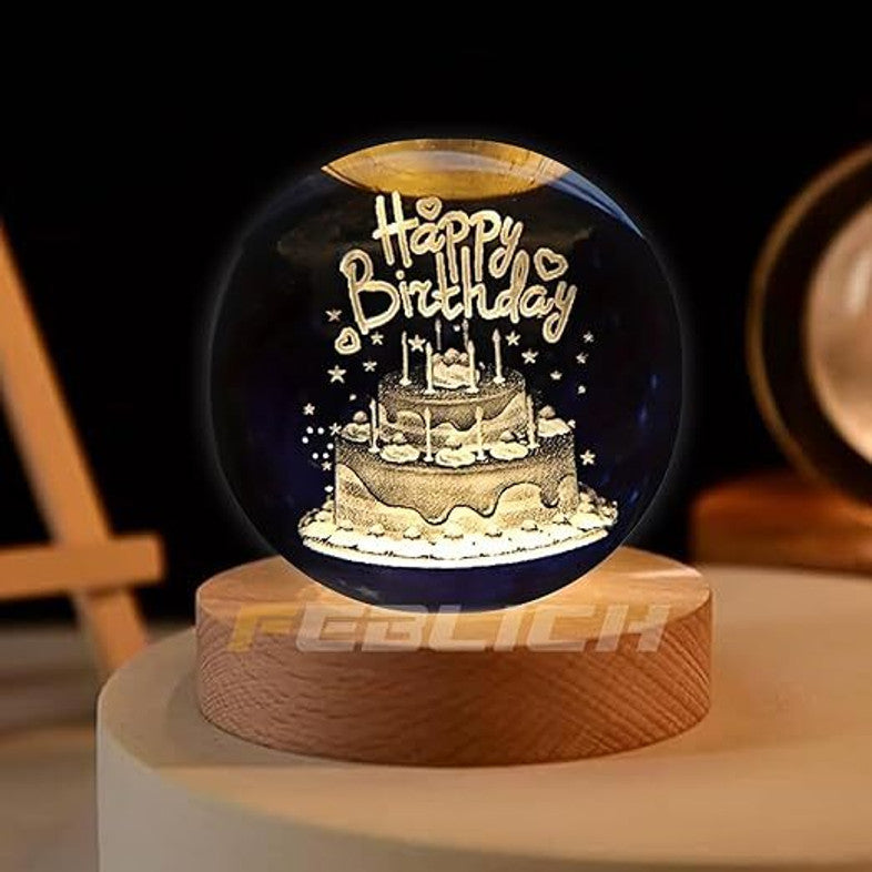 3D Crystal Ball (Birthday Edition) - Beat For Home Decore