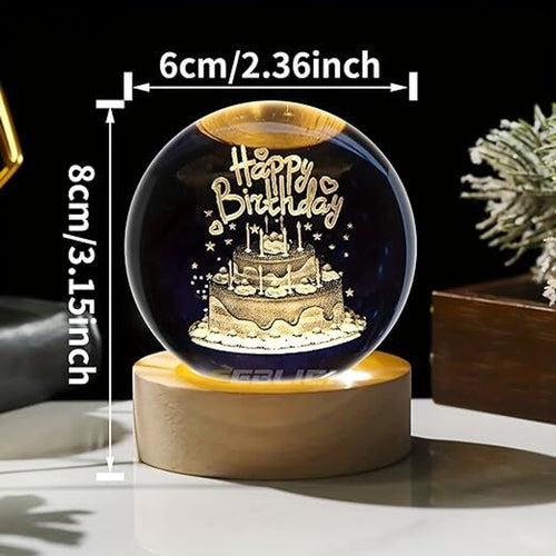 3D Crystal Ball (Birthday Edition) - Beat For Home Decore