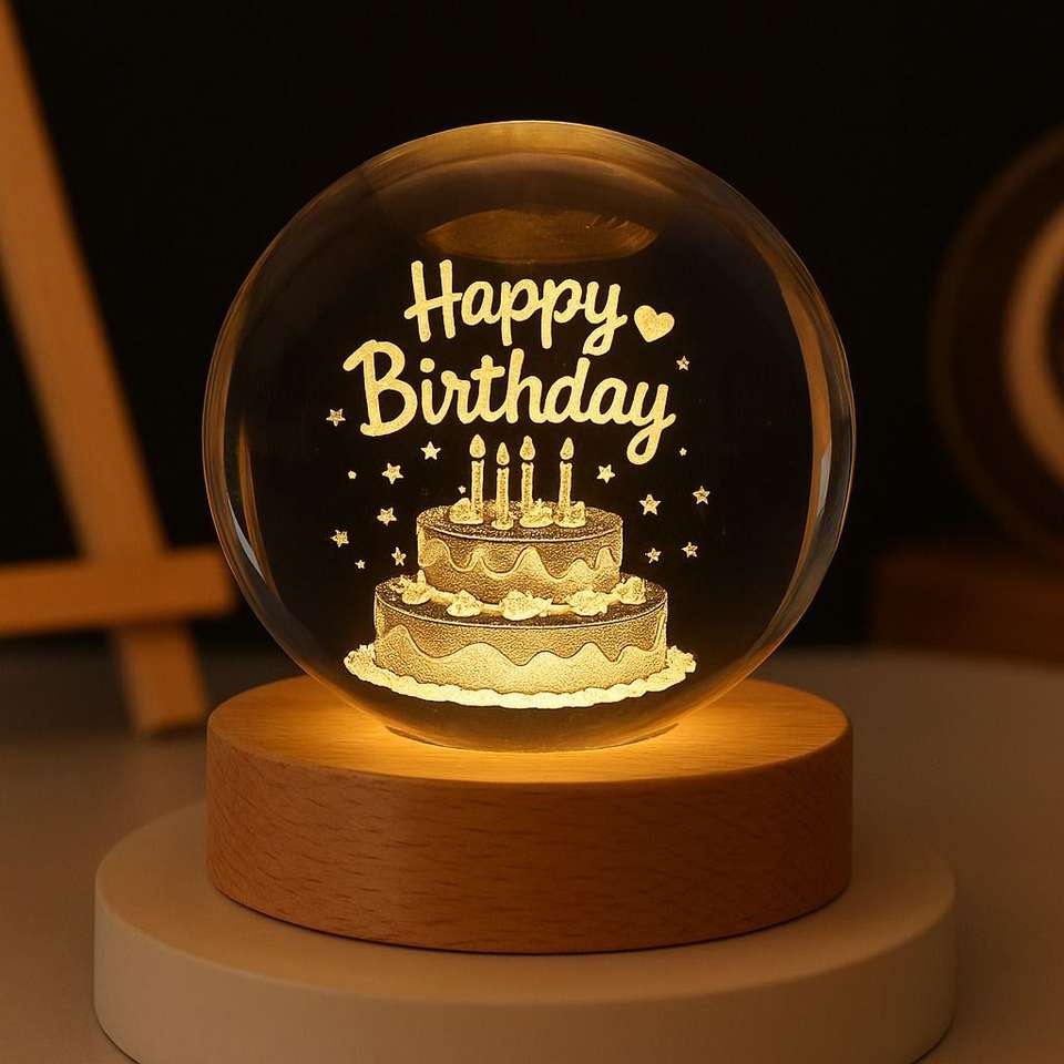 3D Crystal Ball (Birthday Edition) - Beat For Home Decore