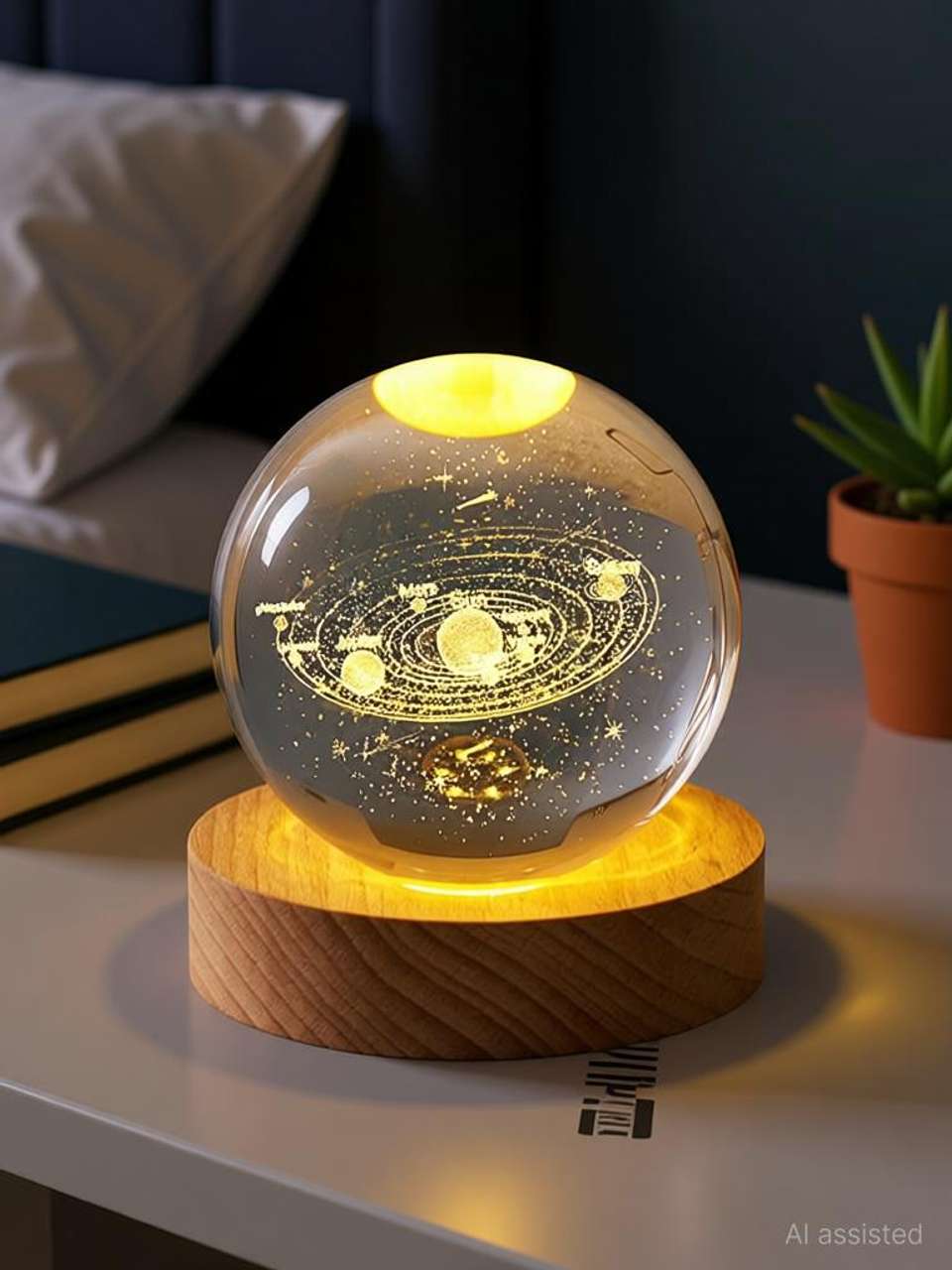 3D Crystal Ball (Solar System) - Best for Home Decore