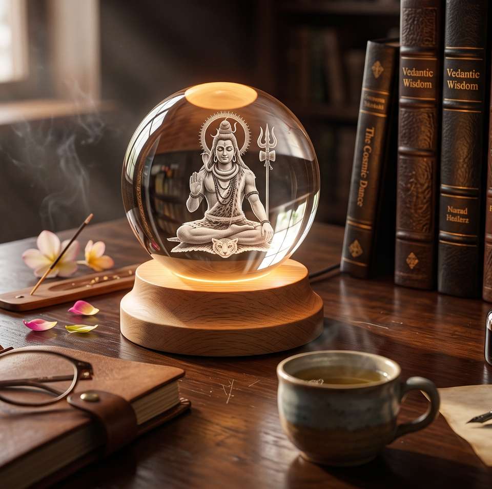 3d Crystal Ball( Mahadev) - Best for Home Decore