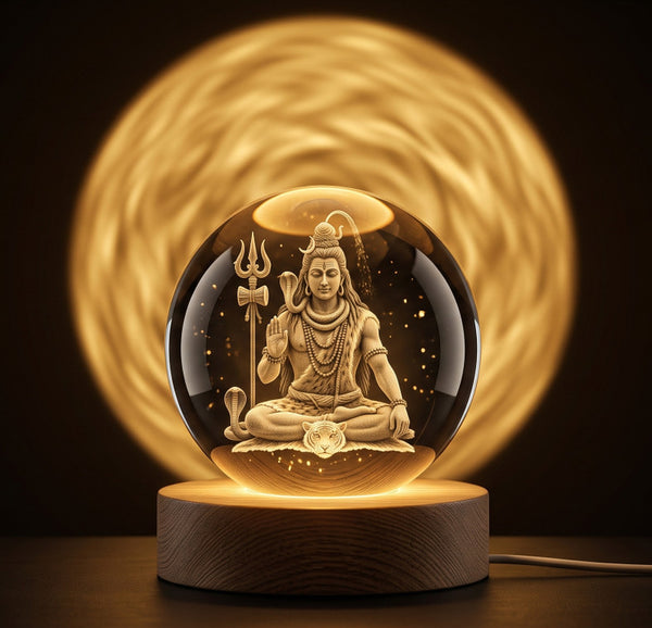 3d Crystal Ball( Mahadev) - Best for Home Decore