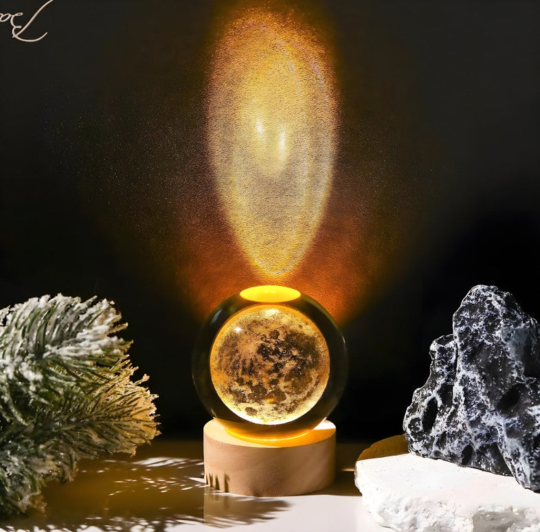 3D Crystal Ball (Moon) - Best For Home Decore