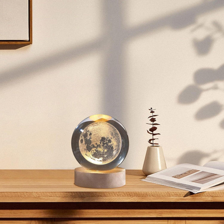 3D Crystal Ball (Moon) - Best For Home Decore