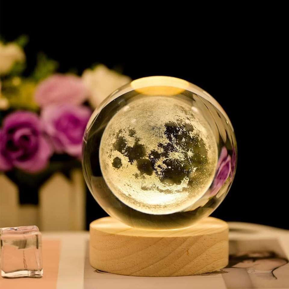 3D Crystal Ball (Moon) - Best For Home Decore
