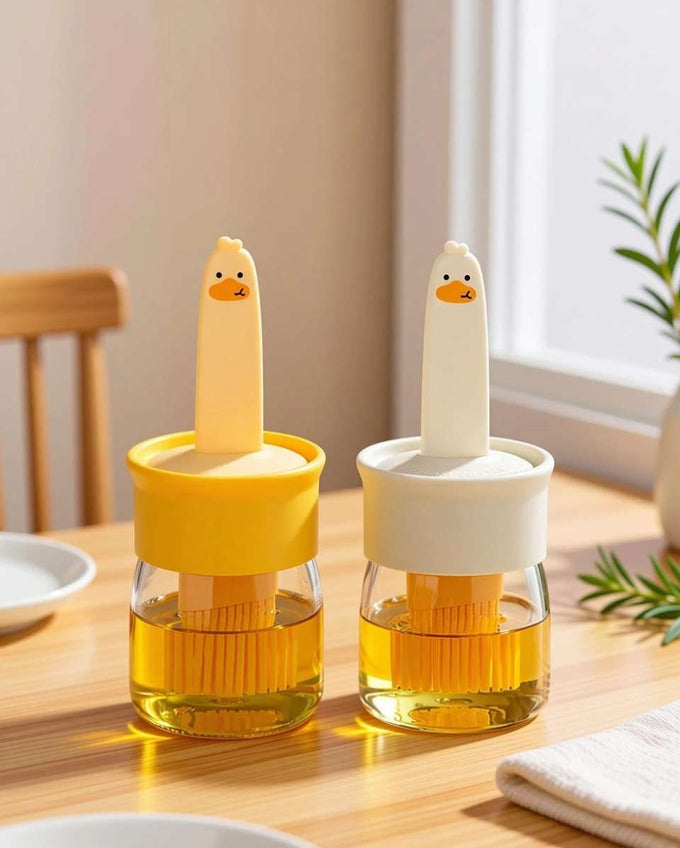 Cute Oil Brush with Dispenser - Pack Of 2