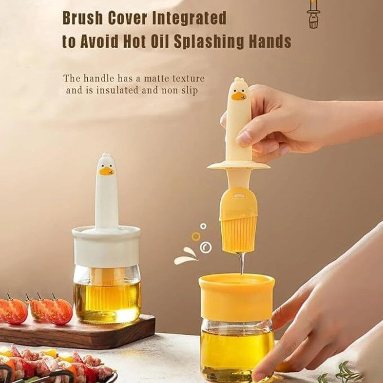 Cute Oil Brush with Dispenser - Pack Of 2