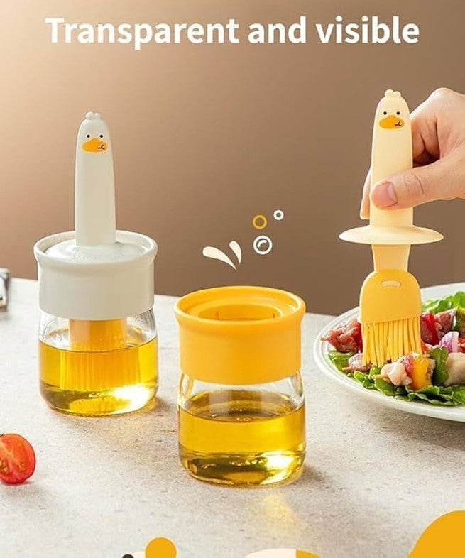 Cute Oil Brush with Dispenser - Pack Of 2