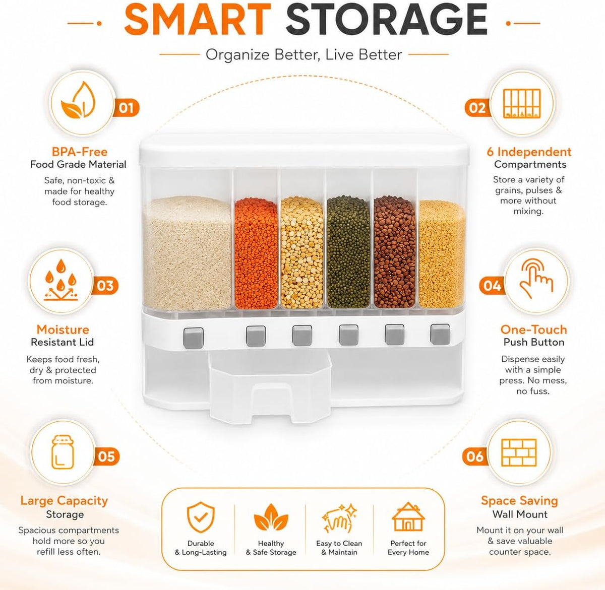 Multi Storage Container for Kitchen
