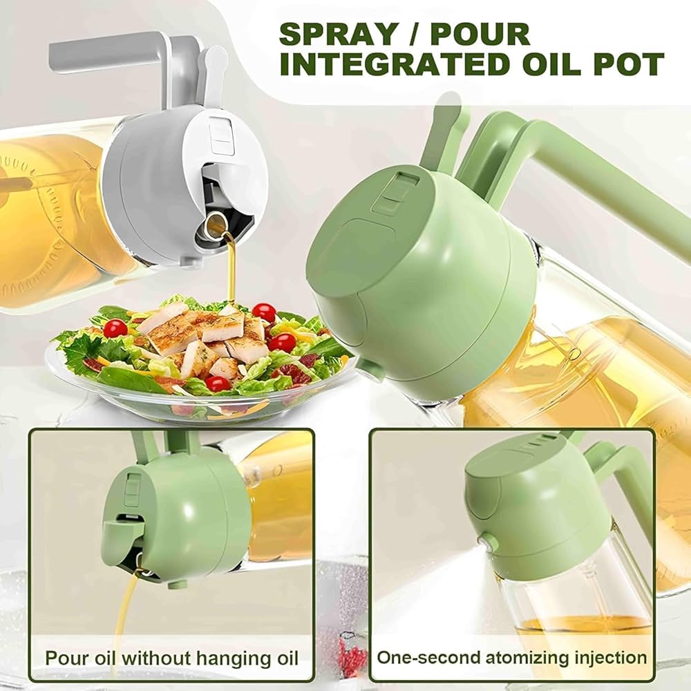 Oil Dispenser Bottle 2 in 1 (Spray & Dispenser) - 500 Ml