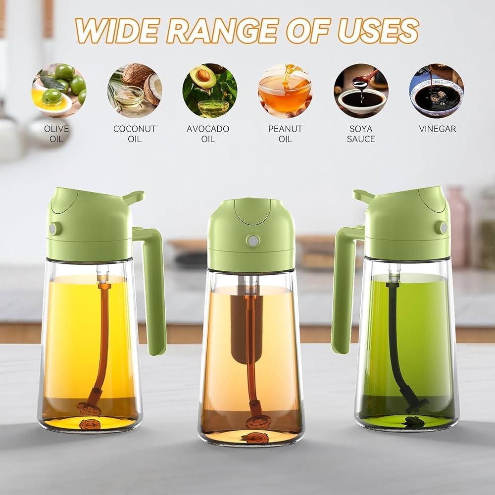 Oil Dispenser Bottle 2 in 1 (Spray & Dispenser) - 500 Ml