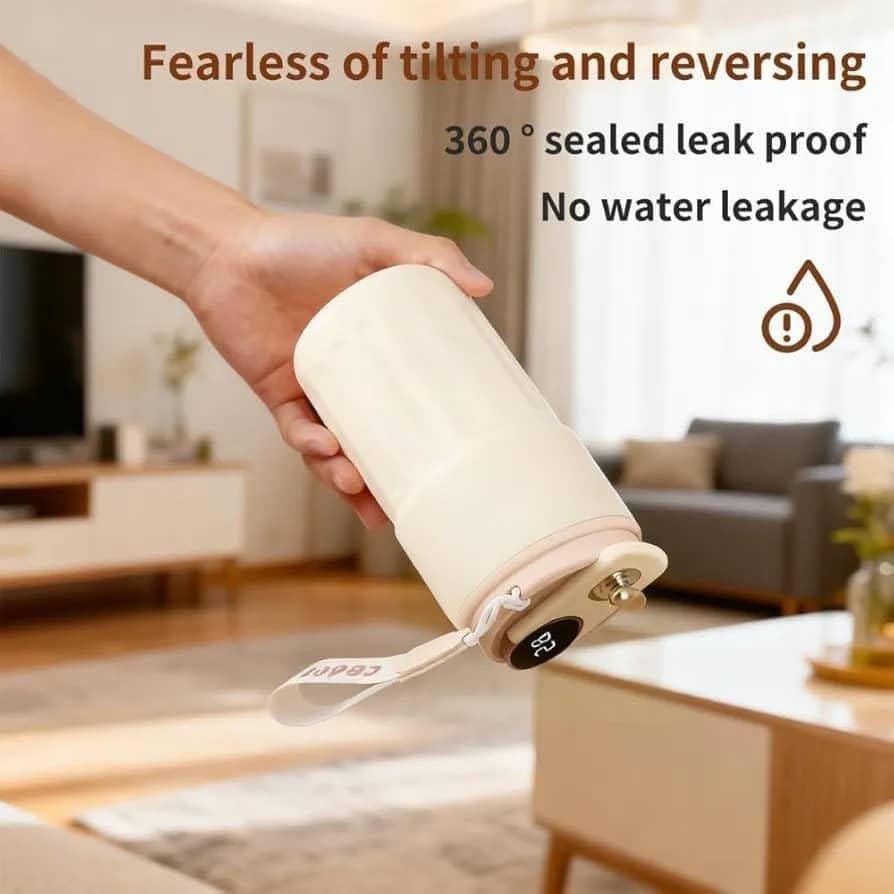 Cute Stainless Steel Coffee Mug with Temperature -420 Ml
